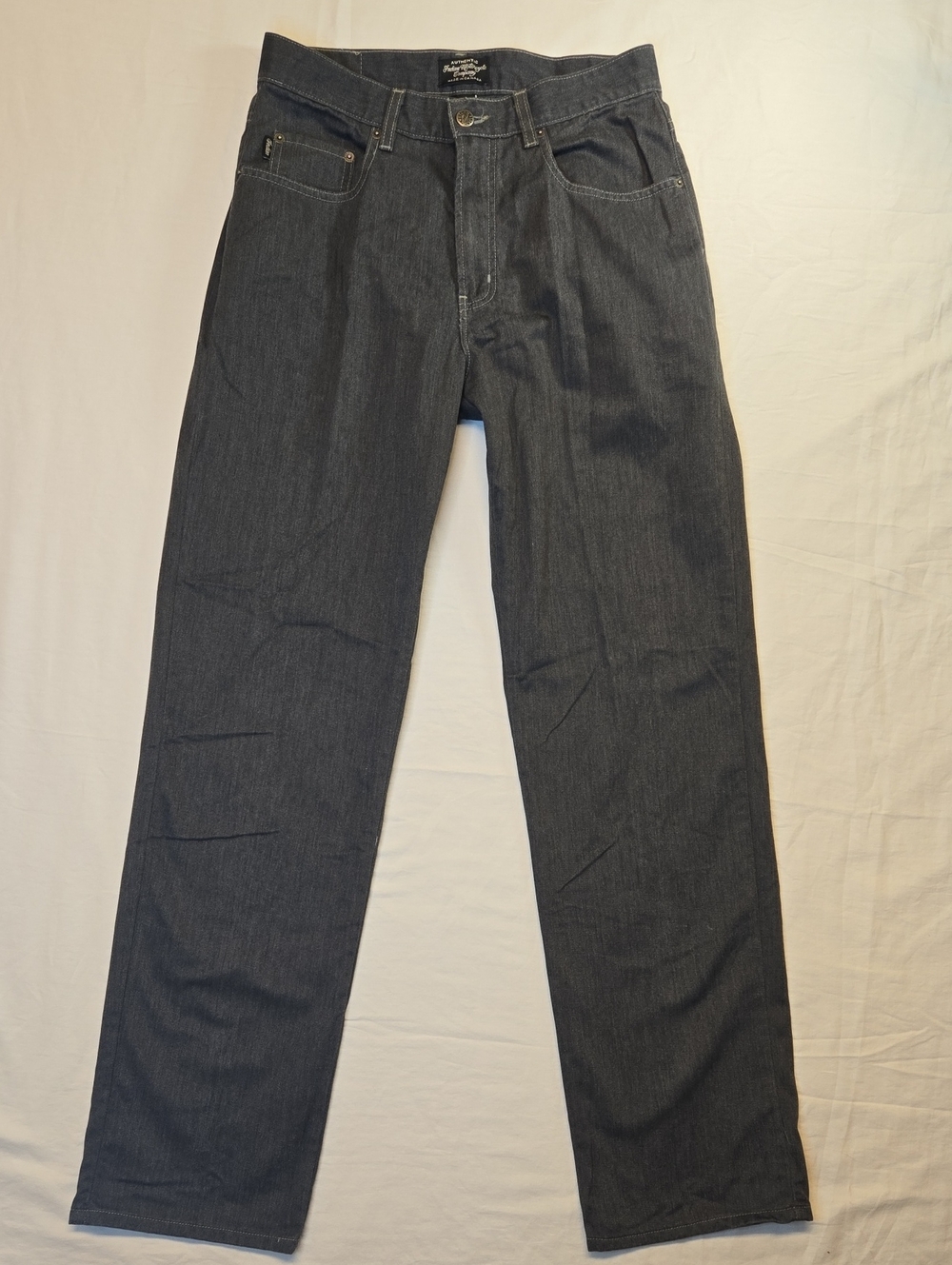 Indian Motorcycle Grey Straight Leg Denim Riding Jeans Vintage Y2K